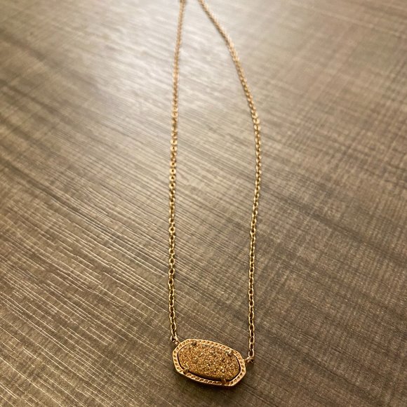 Kendra Scott Jewelry - Elise Pendant Necklace in Rose Gold Drusy